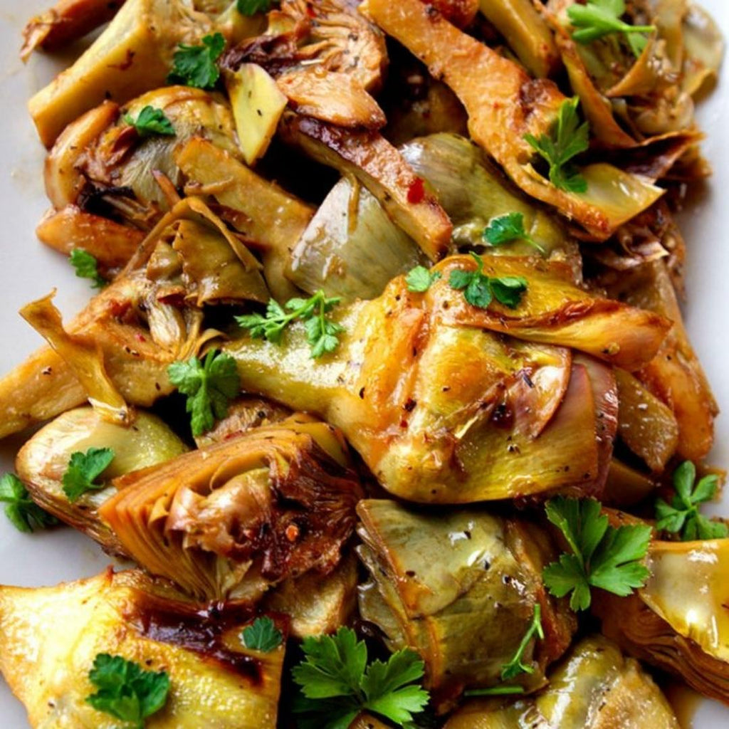 Artichoke cooked with white wine