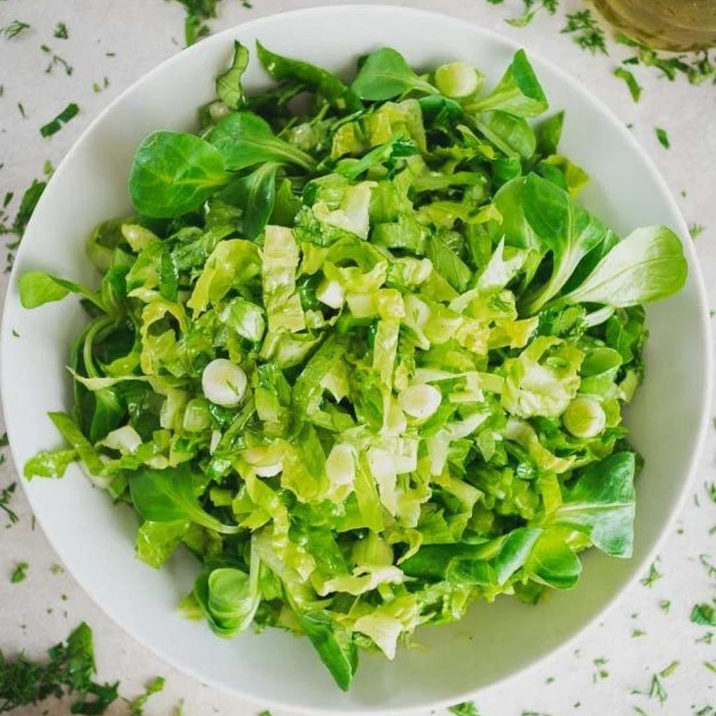 Simple greek lettuce salad