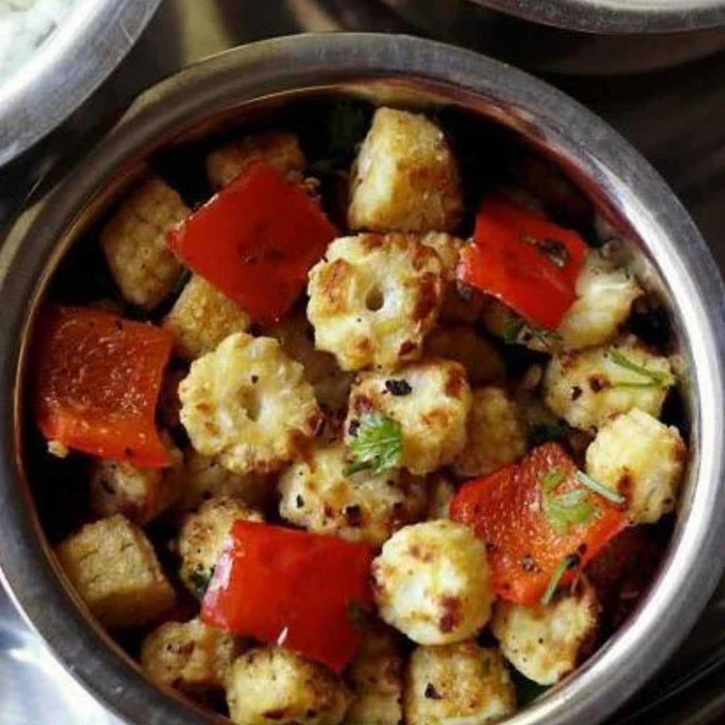 Fry baby corn with pepper