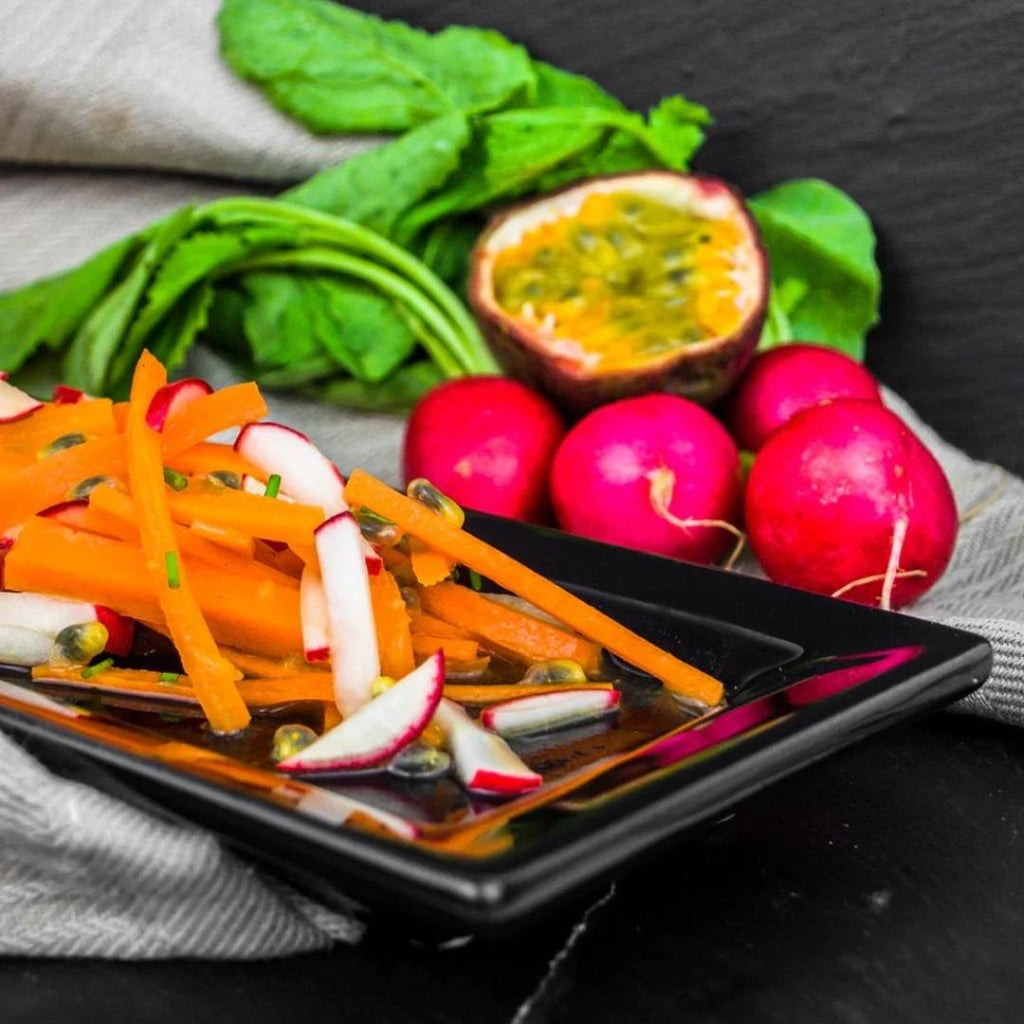 Carrot and Radish Salad With Passion Fruit Dressing