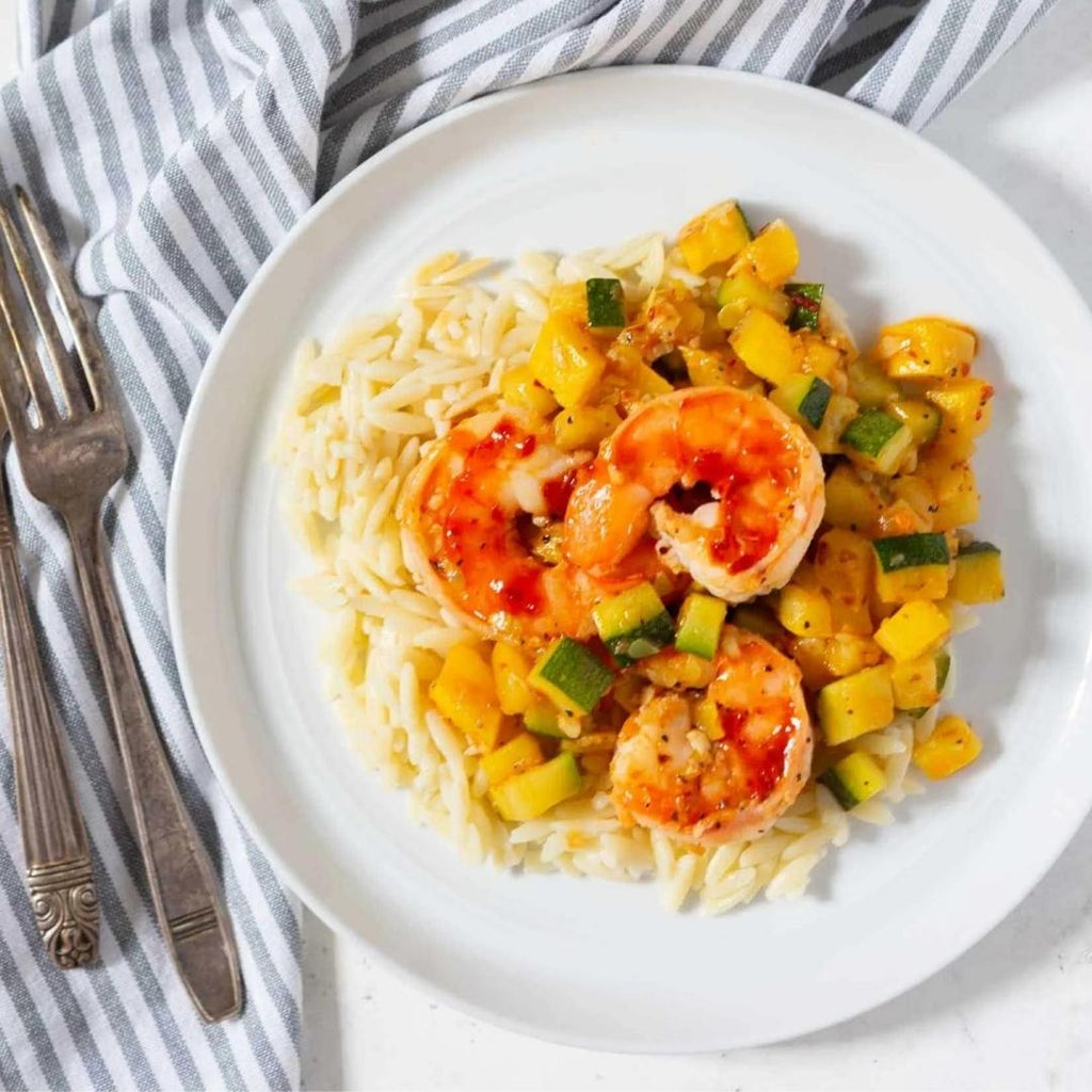 Shrimp and Zucchini Orzo