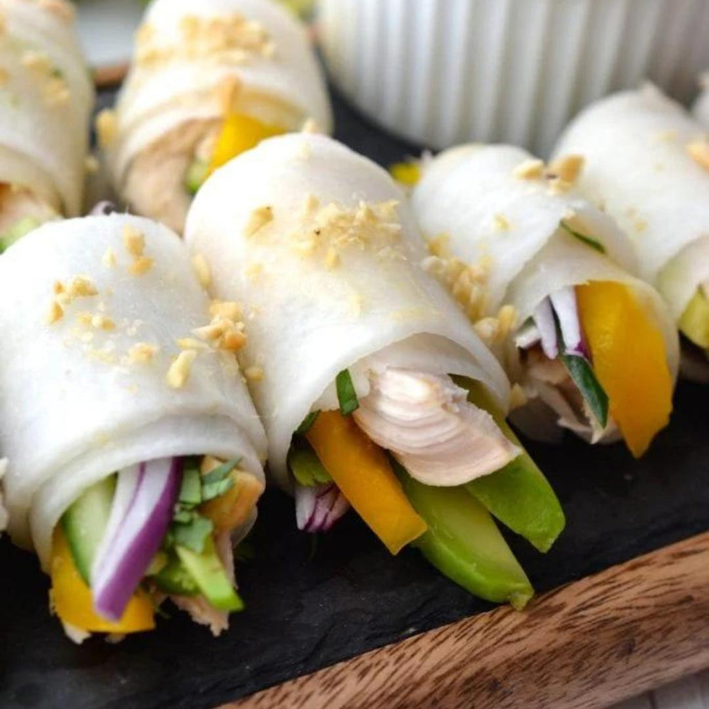 Chicken, Avocado and Mango Rolls