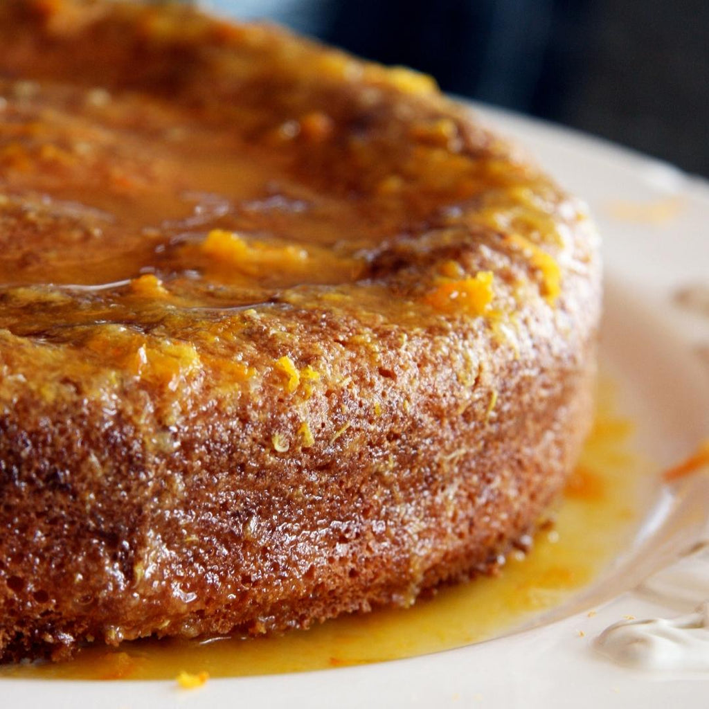 Tangelo and Almond Syrup Cake