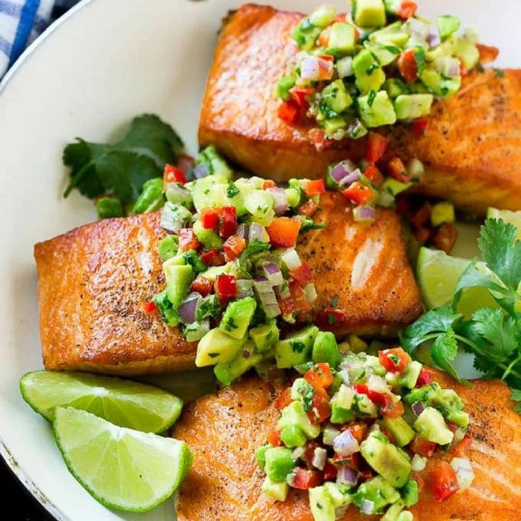 Salmon with Avocado Salsa