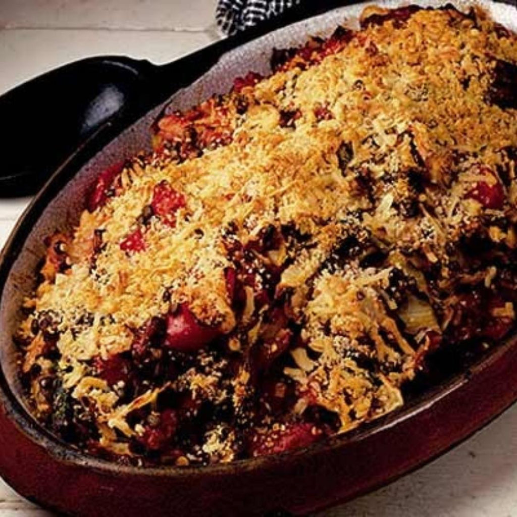 Gratin of White Cabbage and Lentil