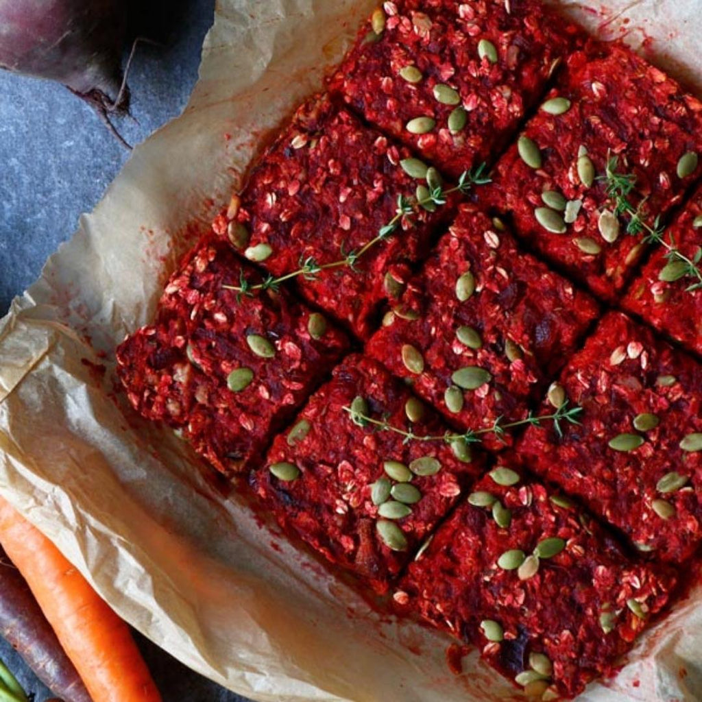 Savoury Beetroot, Carrot and Oat Cake