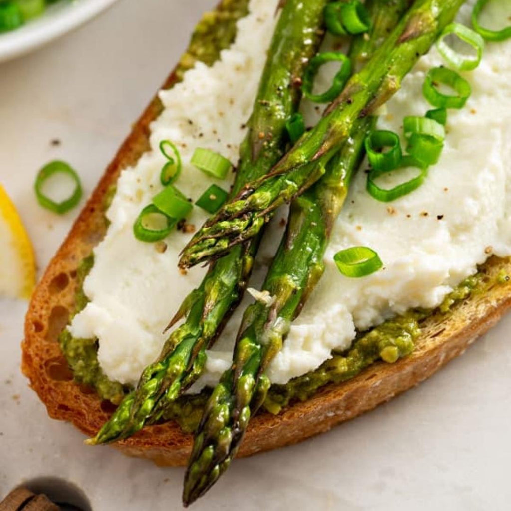 Roasted Asparagus Open Sandwich