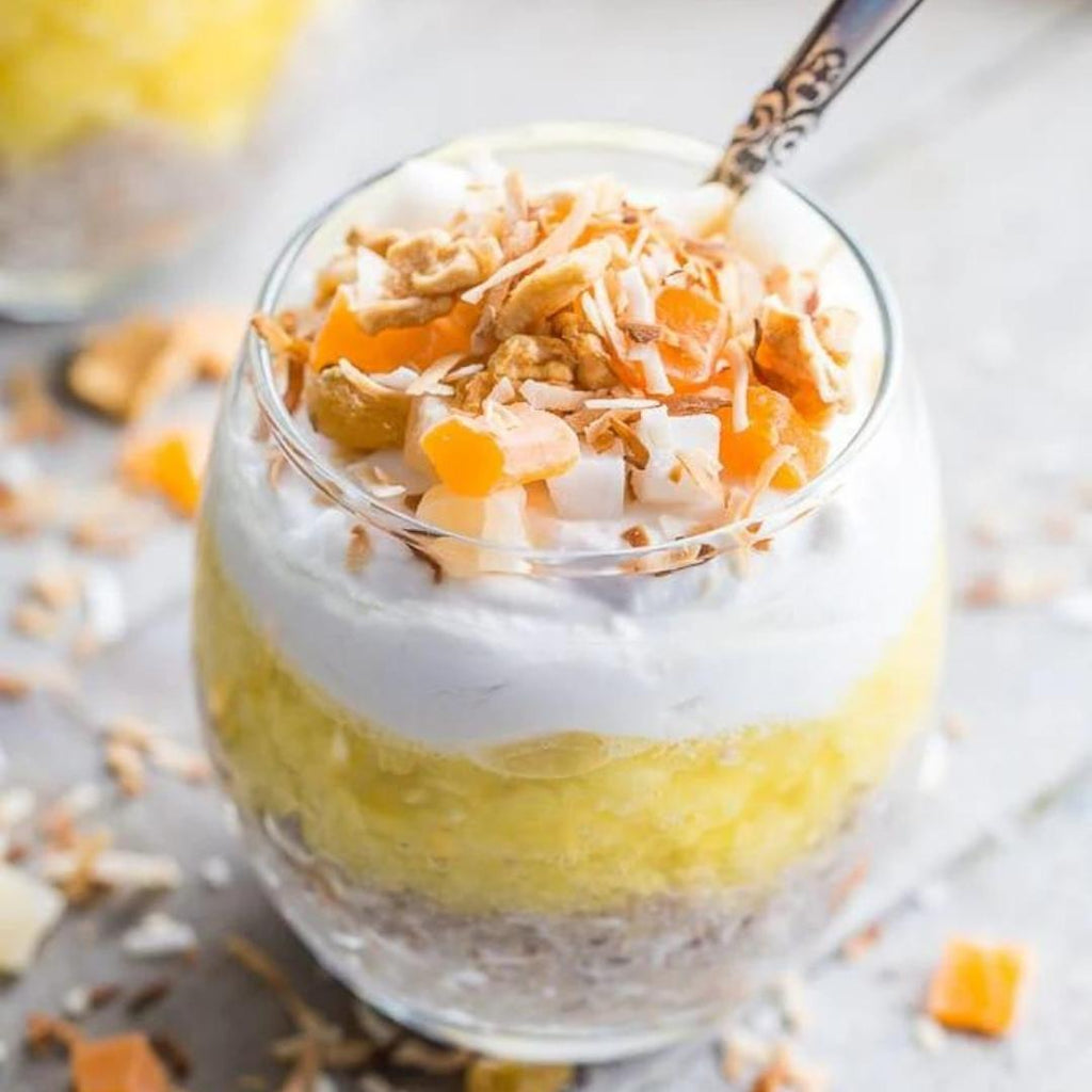 Pineapple Coconut Chia Pudding Parfait