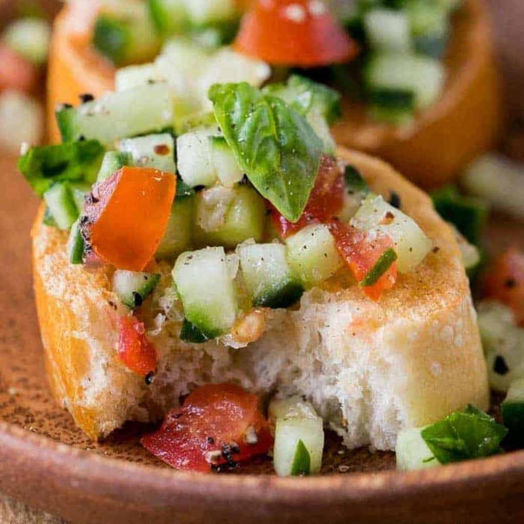 Cucumber Bruschetta