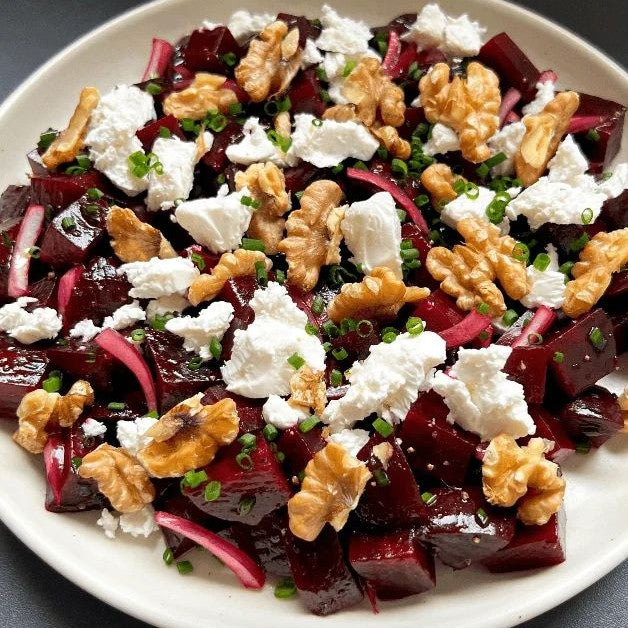 Beetroot Salad with  Feta and Walnuts